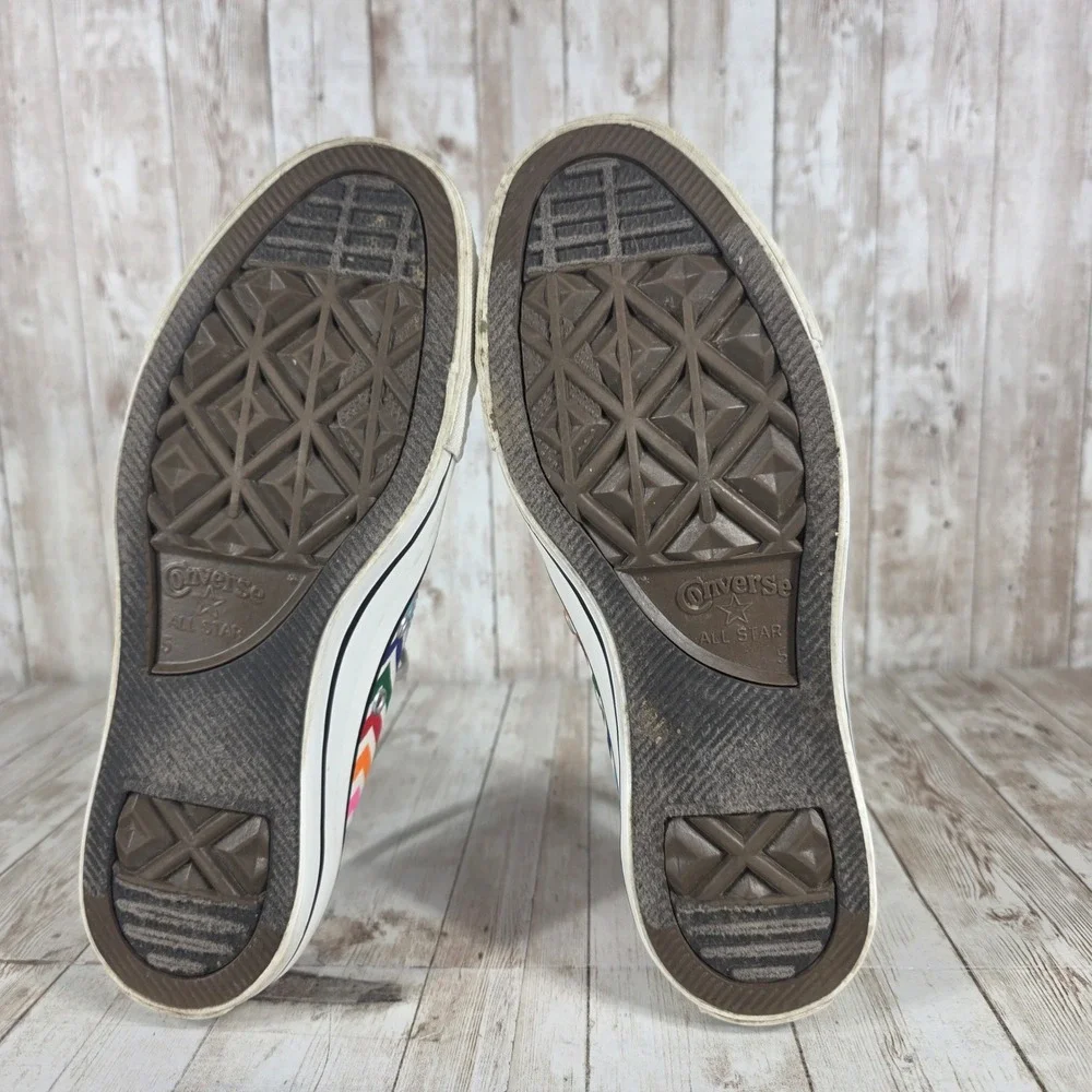 Converse Chuck Taylor All Star Low Top‎ Chevron Zigzag Print Sneakers Women 7 - Picture 7 of 8